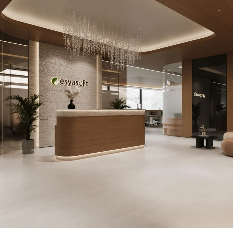office reception design in dubai